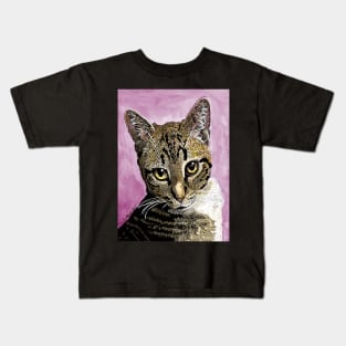 Intense kitten with smolder Kids T-Shirt